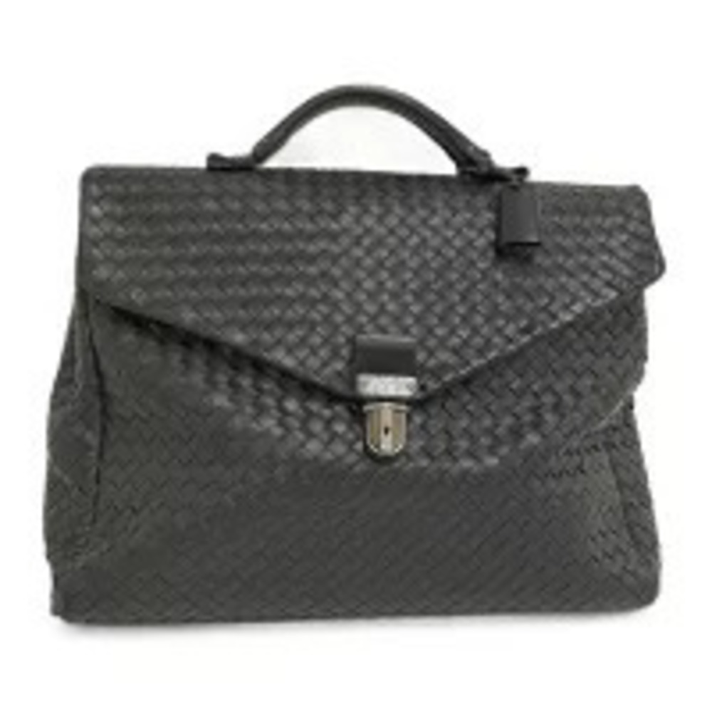 BOTTEGA VENETA Business Bag Intrecciato Leather Black